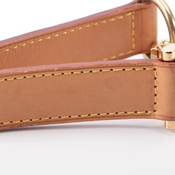 LOUIS VUITTON Leather Luggage Strap D-ring with Brass Hook for Pegase Suitcase - Picture 5 of 8